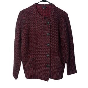 THEORY Ambril Loryelle Wool Woven‎ CARDIGAN Sweater Blazer Jacket Size Small